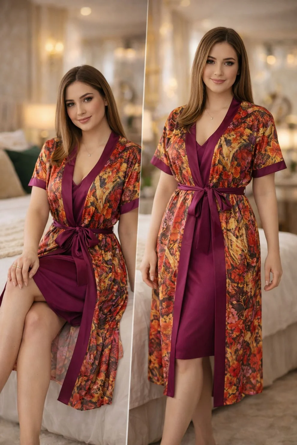 Printed Night Wear Set - Image 6