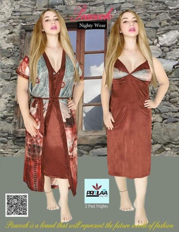 Luxurious 2 Part Print Nightdress