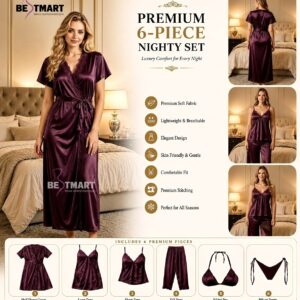 6 Part Premium Nightwear - Koliza