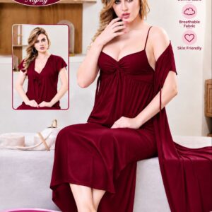 Premium 2 Part Classic-belt Nightwear - Koliza Color