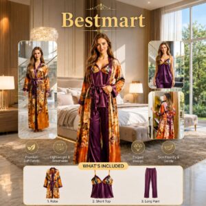 Printed Full Nighty-Orange